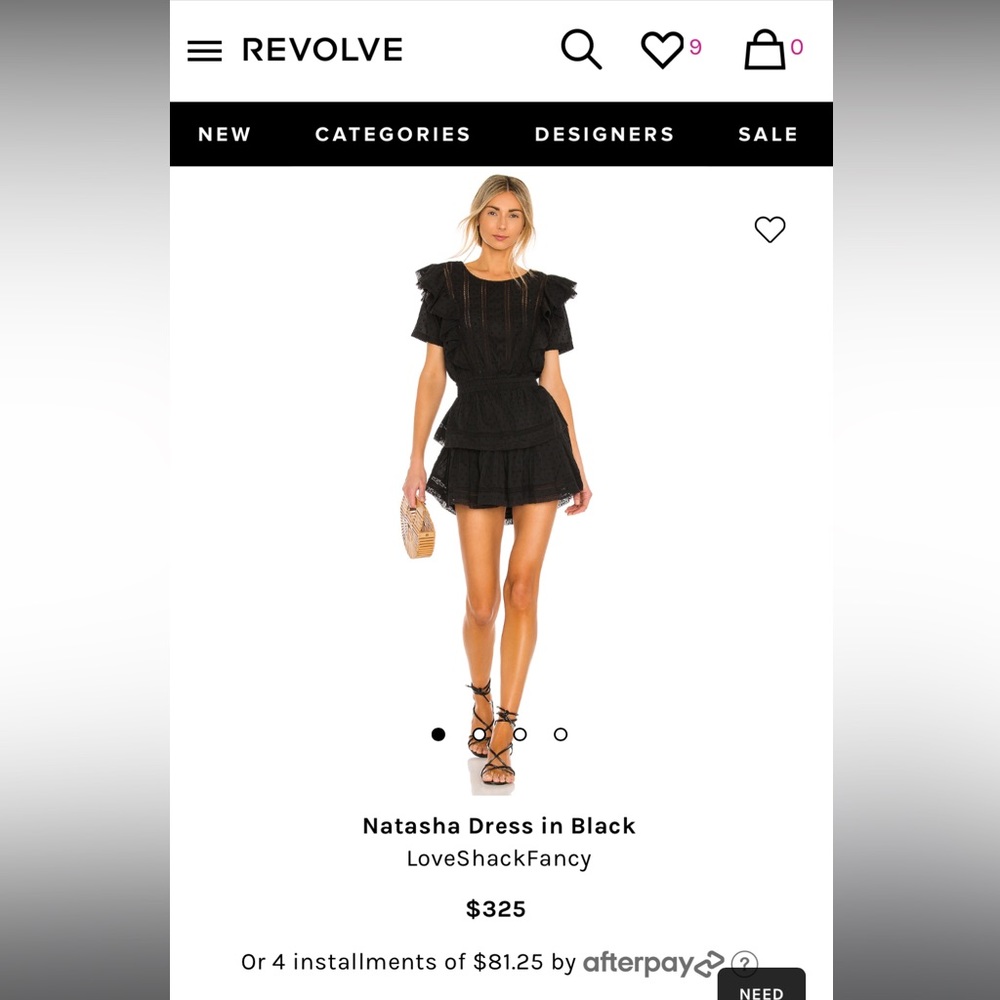 Natasha Dress in Black LoveShackFancy